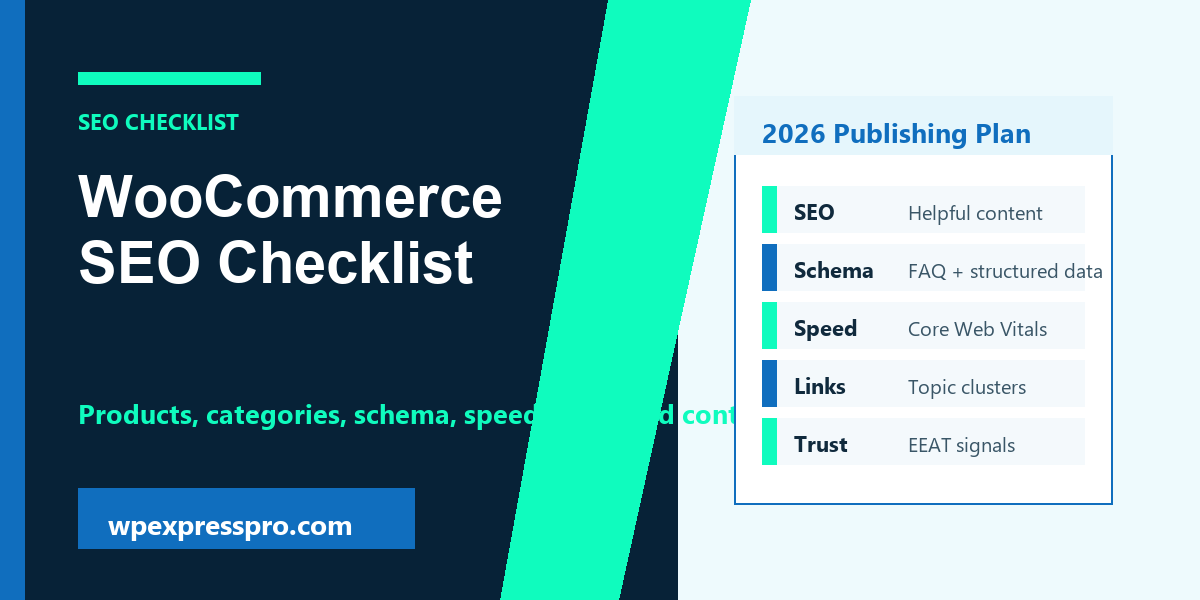 WooCommerce SEO Checklist for 2026 featured image for WPExpressPro