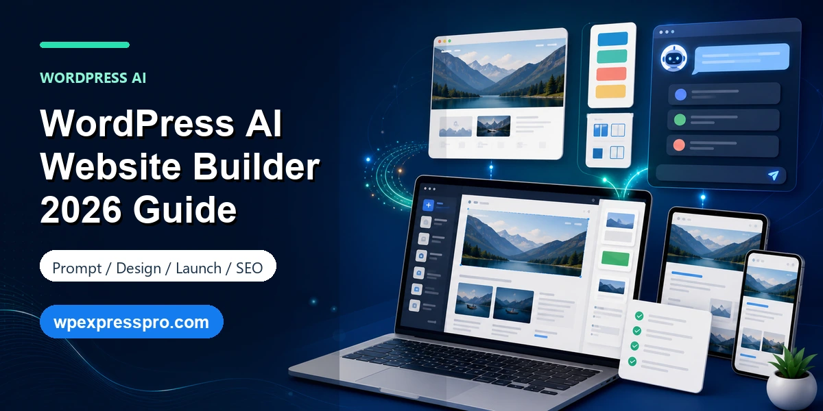 WordPress AI Website Builder 2026 guide for prompt design launch and SEO